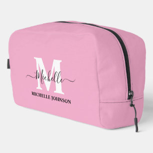 Pink Toiletry Bag with Monogram