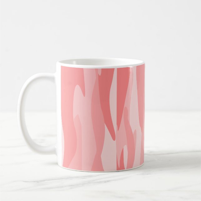 Pink Tone Abstract Camouflage  Coffee Mug (Left)