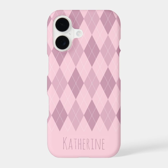 Pink Tones Argyle Pattern iPhone 7/8 Case (Back)