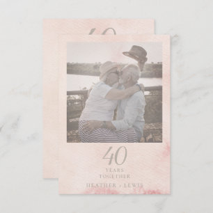Pink Tones Couple Photo for Wedding Anniversary Invitation