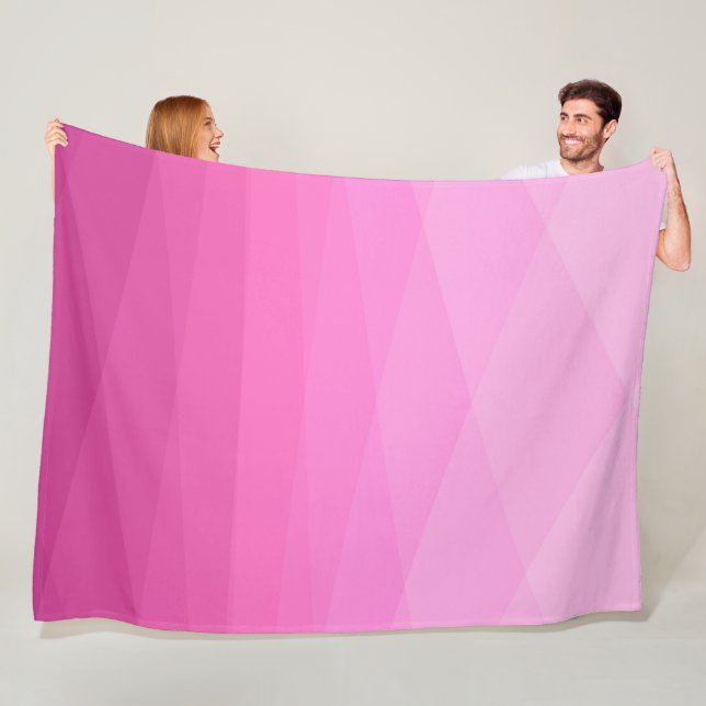Pink Tones Polygonal Fleece Blanket (In Situ)