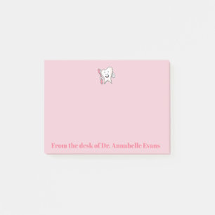 Pink Tooth and Brush Post-it Notes
