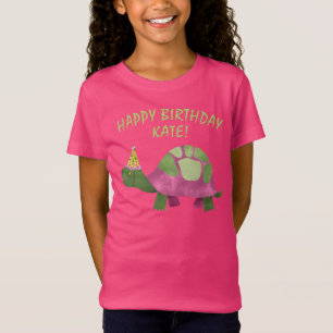 Pink Tortoise Birthday Shirt Turtle Birthday