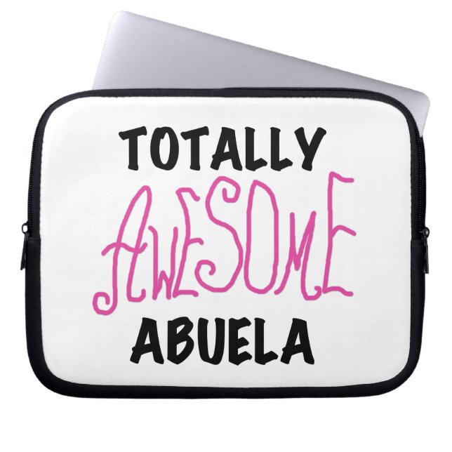 Pink Totally Awesome Abuela Gifts Laptop Sleeve (Front)