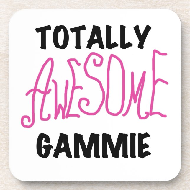 Pink Totally Awesome Gammie Gifts Coaster (Front)