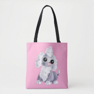 Pink Tote Bag with Cute Pet Dog - Customisable