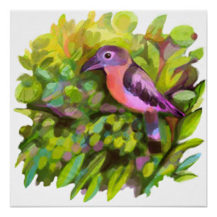 Pink toucanet poster