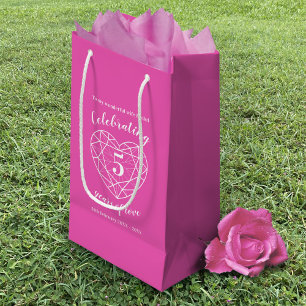 Pink Tourmaline Anniversary 5 years gift bag