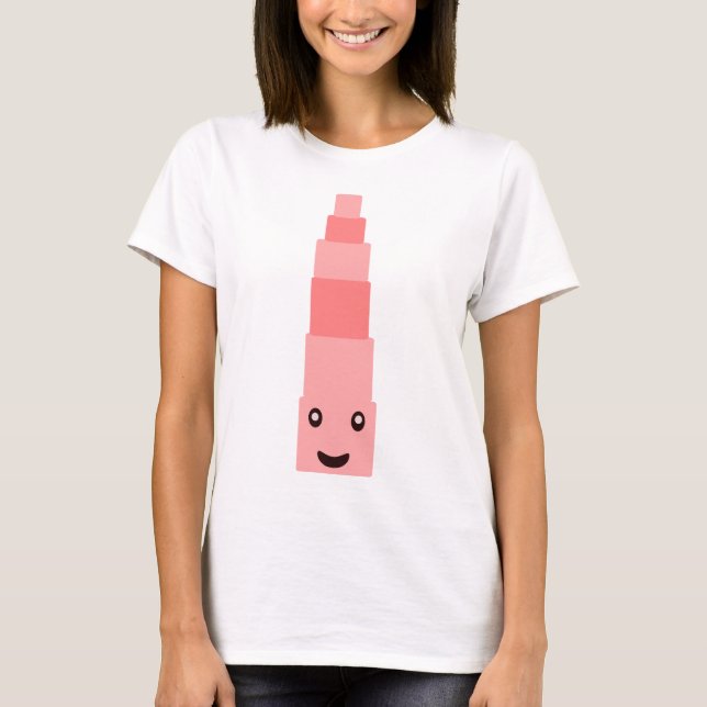 Pink Tower Montessori T-Shirt (Front)
