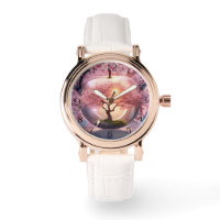 Pink Translucent Apple With Apple Tree Scene,