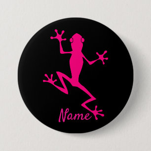 Pink Tree Frog Thunder_Cove  7.5 Cm Round Badge