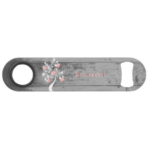 Pink Tree of Hearts Personalised Bottle Opener