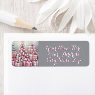 Pink Tree & Presents Personalised Christmas