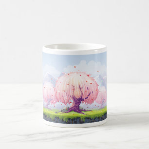 Pink Trees Illustration Coffee Mug