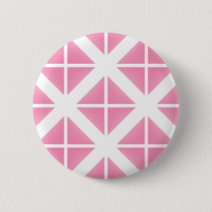 Pink Trendy Triangle Pattern 6 Cm Round Badge