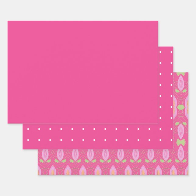 Pink Tri Sheet Wrap or Drawer Liners (Set)
