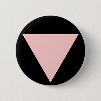 pink triangle. 6 cm round badge