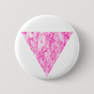 pink triangle 6 cm round badge