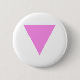 Pink Triangle 6 Cm Round Badge