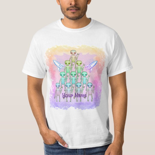 Pink Triangle alien  T-Shirt (Front)