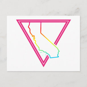 pink triangle california postcard