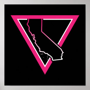 pink triangle california poster