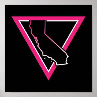 pink triangle california poster