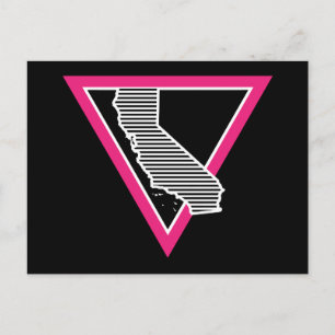 pink triangle california stripes postcard
