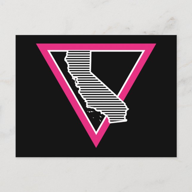 pink triangle california stripes postcard (Front)