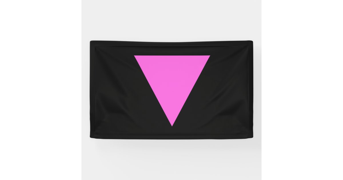 Pink Triangle Flag Banner | Zazzle