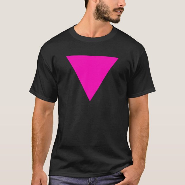 "PINK TRIANGLE" GAY PRIDE T-Shirt (Front)