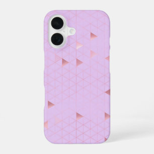 Pink Triangle Geometric Pattern iPhone 16 Case
