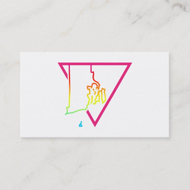 pink triangle rhode island business card (Front)