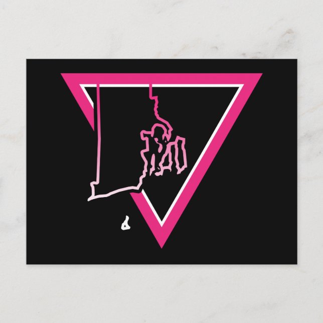 pink triangle rhode island postcard (Front)