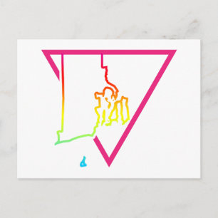 pink triangle rhode island postcard