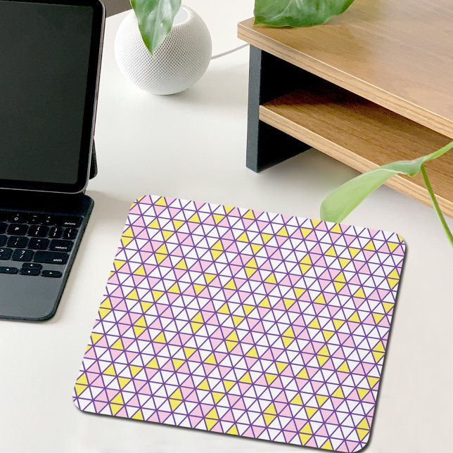 Pink Triangles Pattern Mouse Pad (Creator Uploaded)