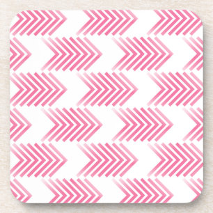 Pink Tribal Arrow Pattern Coaster