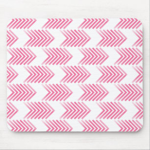 Pink Tribal Arrow Pattern Mouse Mat