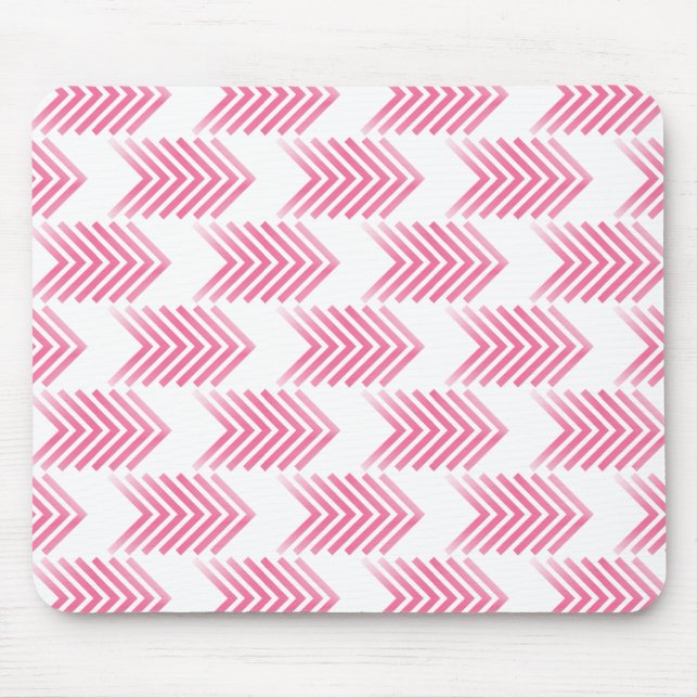 Pink Tribal Arrow Pattern Mouse Mat (Front)