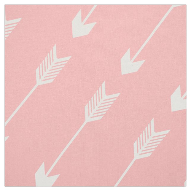 Pink Tribal Arrows Pattern Fabric (Swatch)