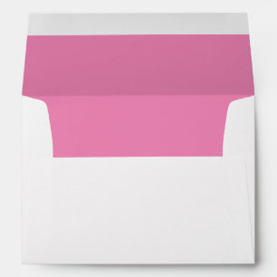 Pink Trim Script Typography Return Address Mailing Envelope