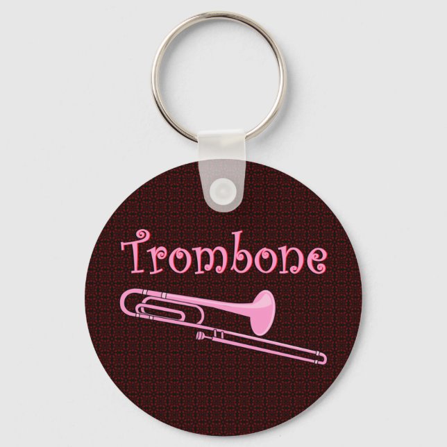 Pink Trombone Key Ring (Front)
