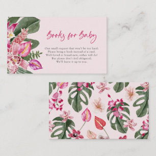 Pink Tropical Books Card