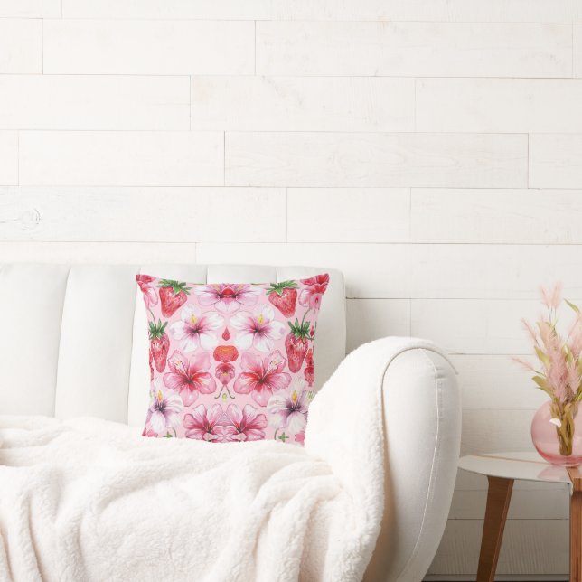 Pink Tropical Cushion (Couch)
