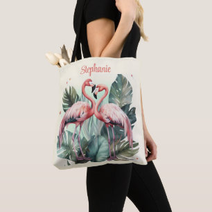 Pink Tropical Flamingo  Tote Bag