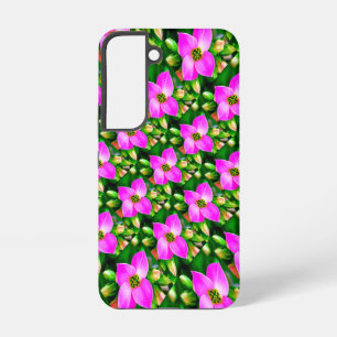 Pink Tropical Flowers Pattern Samsung Galaxy Case