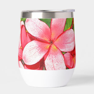 Pink Tropical Frangipani Art