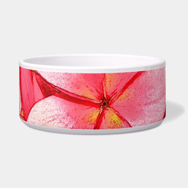 Pink Tropical Frangipani Art (Front)
