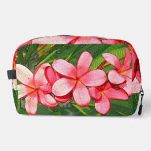 Pink Tropical Frangipani Art Dopp Kit