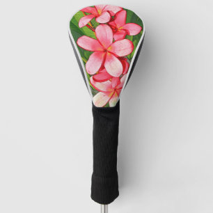 Pink Tropical Frangipani Art Golf Head Cover